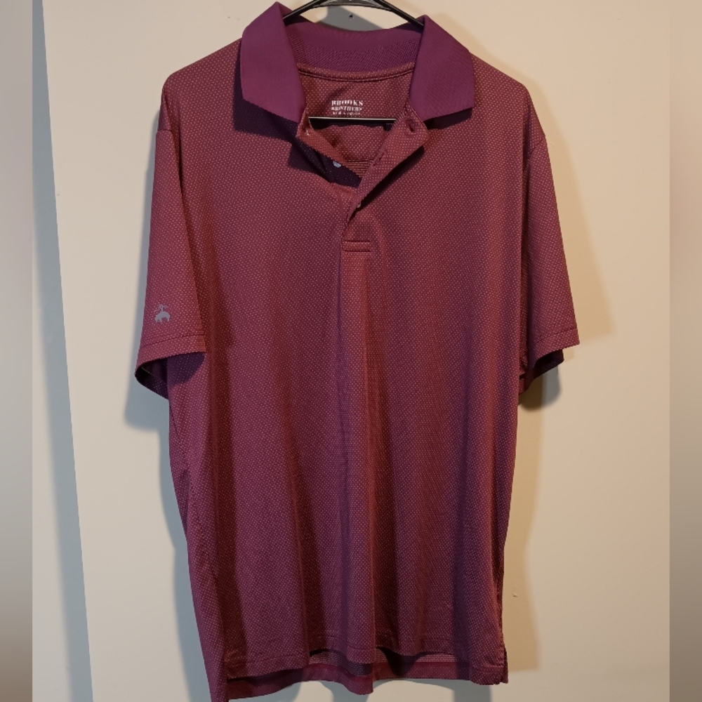 Brooks Brothers Men's Burgundy Polo